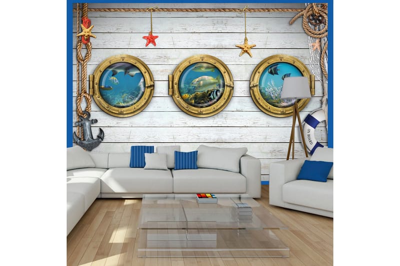 Fototapet Tree Portholes 300x210 - Artgeist sp. z o. o. - Inredning - Väggdekor - Tapet & tapettillbehör - Fototapet