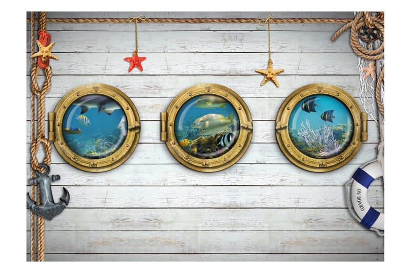 Fototapet Tree Portholes 400x280 - Artgeist sp. z o. o. - Inredning - Väggdekor - Tapet & tapettillbehör - Fototapet