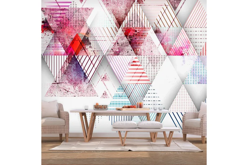 Fototapet Triangular World 150x105 - Artgeist sp. z o. o. - Inredning - Väggdekor - Tapet & tapettillbehör - Fototapet