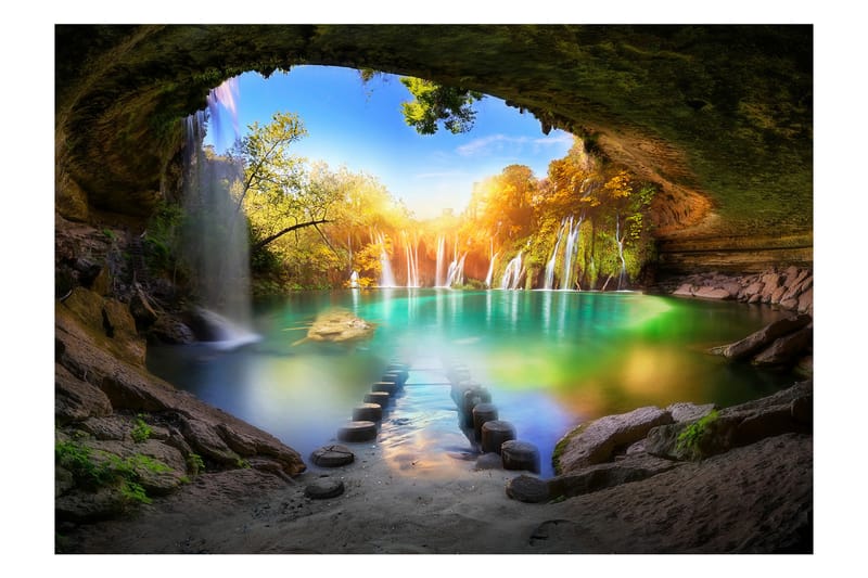 Fototapet Turquoise Lake 100x70, Artgeist sp. z o. o.