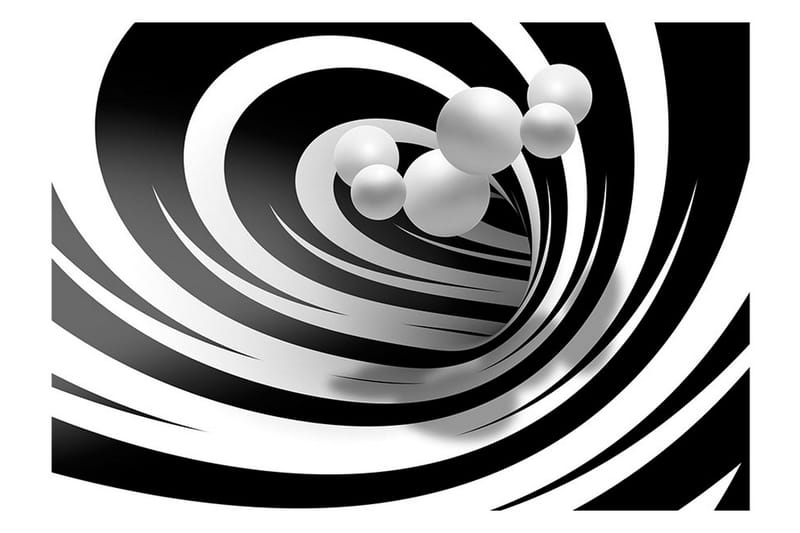 Fototapet Twisted In Black & White 200x140 - Artgeist sp. z o. o. - Inredning - Väggdekor - Tapet & tapettillbehör - Fototapet