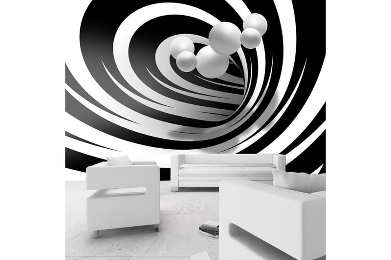 Fototapet Twisted In Black & White 200x140 - Artgeist sp. z o. o. - Inredning - Väggdekor - Tapet & tapettillbehör - Fototapet