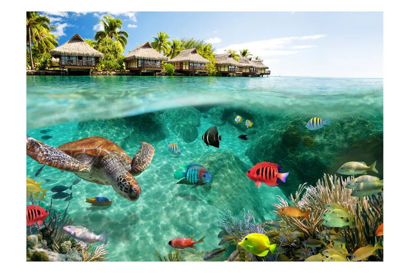 Fototapet Under The Surface Of Water 250x175 - Artgeist sp. z o. o. - Inredning - Väggdekor - Tapet & tapettillbehör - Fototapet