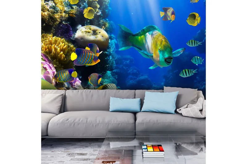 Fototapet Underwater Paradis 350x270 - Artgeist sp. z o. o. - Inredning - Väggdekor - Tapet & tapettillbehör - Fototapet