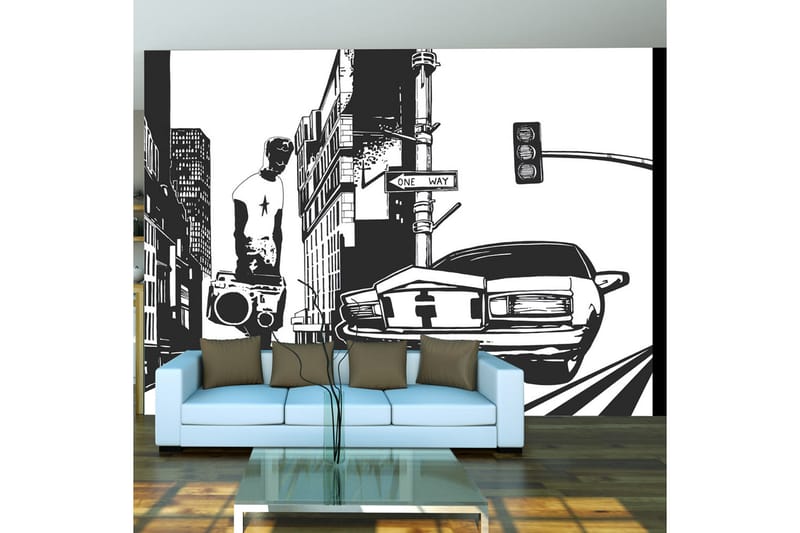 Fototapet Urban Stil 300x231 - Artgeist sp. z o. o. - Inredning - Väggdekor - Tapet & tapettillbehör - Fototapet