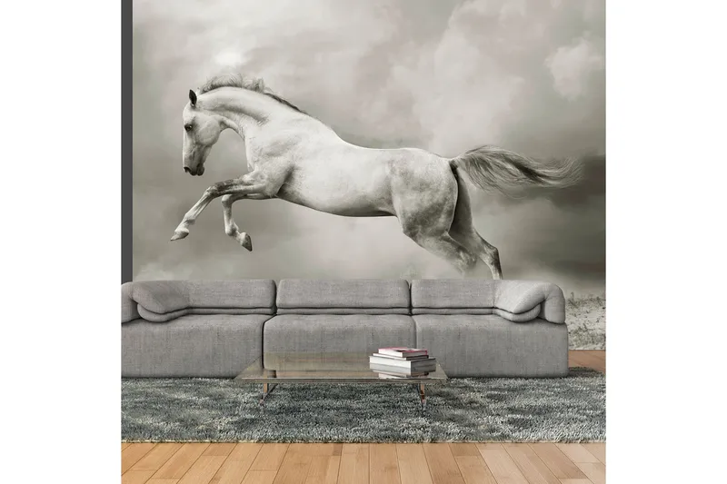 Fototapet Vild Hingst 250x193 - Artgeist sp. z o. o. - Inredning - Väggdekor - Tapet & tapettillbehör - Fototapet