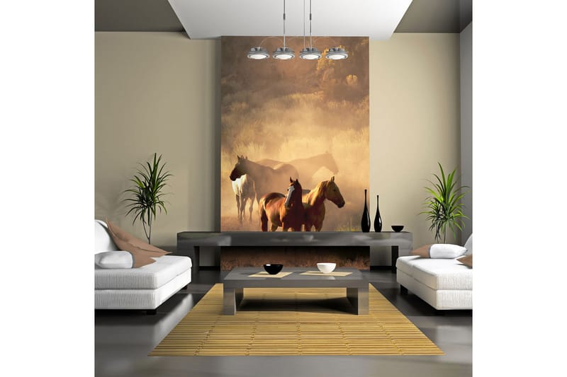 Fototapet Vilda Hästar Stäppen 250x193 - Artgeist sp. z o. o. - Inredning - Väggdekor - Tapet & tapettillbehör - Fototapet