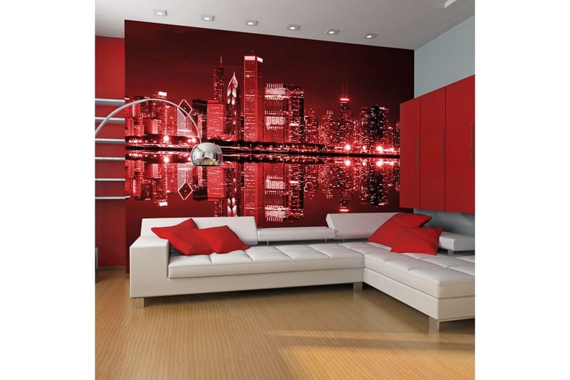 Fototapet Vin-Färgade Chicago 200x154 - Artgeist sp. z o. o. - Inredning - Väggdekor - Tapet & tapettillbehör - Fototapet