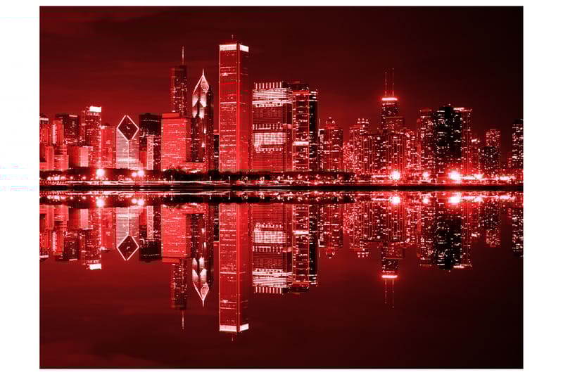 Fototapet Vin-Färgade Chicago 250x193 - Artgeist sp. z o. o. - Inredning - Väggdekor - Tapet & tapettillbehör - Fototapet