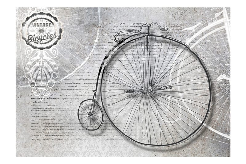 Fototapet Vintage Bicycles Black And White 200x140 - Artgeist sp. z o. o. - Fototapet