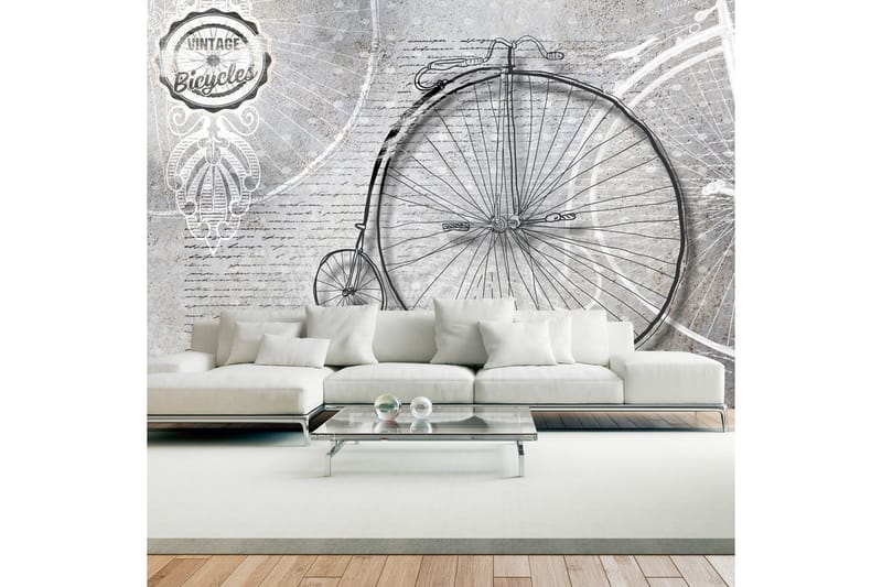 Fototapet Vintage Bicycles Black And White 300x210 - Artgeist sp. z o. o. - Inredning - Väggdekor - Tapet & tapettillbehör - Fototapet