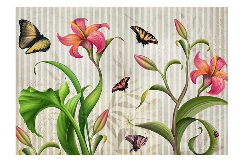 Fototapet Vintage Meadow 250x175 - Artgeist sp. z o. o. - Inredning - Väggdekor - Tapet & tapettillbehör - Fototapet