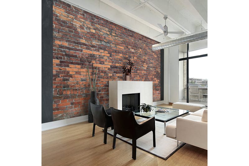 Fototapet Vintage Wall Red Brick 250x175 - Artgeist sp. z o. o. - Inredning - Väggdekor - Tapet & tapettillbehör - Fototapet
