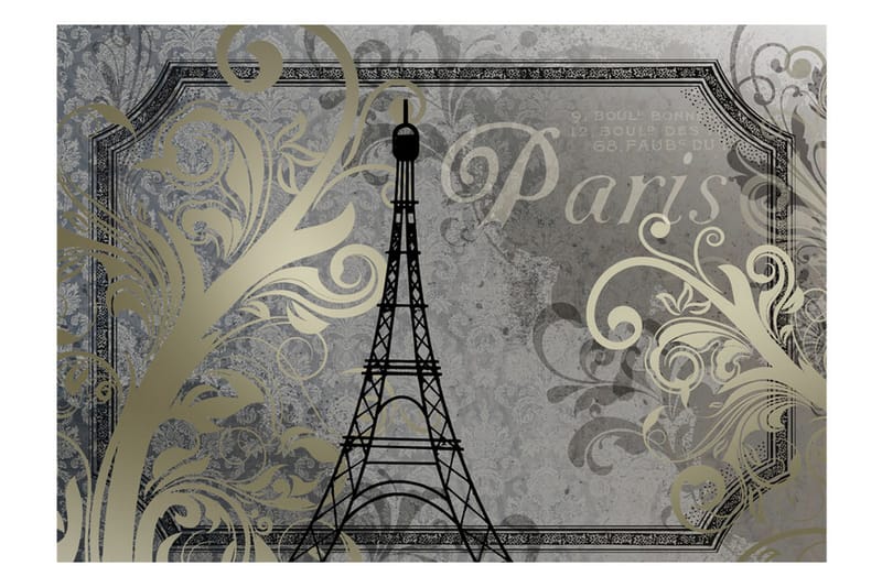 Fototapet Vintage Paris 150x105 - Artgeist sp. z o. o. - Inredning - Väggdekor - Tapet & tapettillbehör - Fototapet