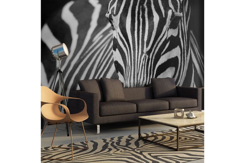 Fototapet Vit Med Svarta Ränder 300x231 - Artgeist sp. z o. o. - Inredning - Väggdekor - Tapet & tapettillbehör - Fototapet