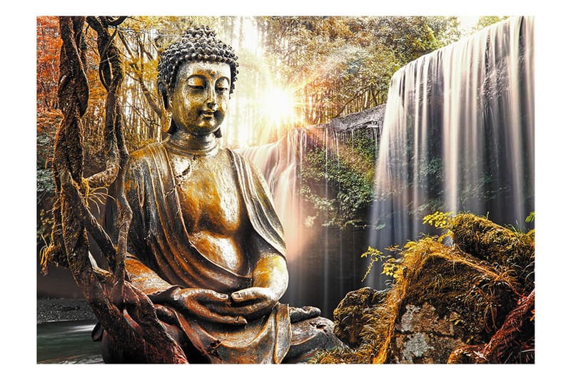 Fototapet Waterfall Of Contemplation 150x105 - Artgeist sp. z o. o. - Inredning - Väggdekor - Tapet & tapettillbehör - Fototapet