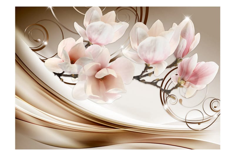 Fototapet Waves Of Magnolia 200x140 - Artgeist sp. z o. o. - Inredning - Väggdekor - Tapet & tapettillbehör - Fototapet