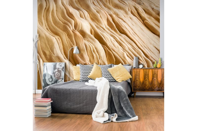 Fototapet Wavy Sandstone Forms 400x309 - Artgeist sp. z o. o. - Inredning - Väggdekor - Tapet & tapettillbehör - Fototapet