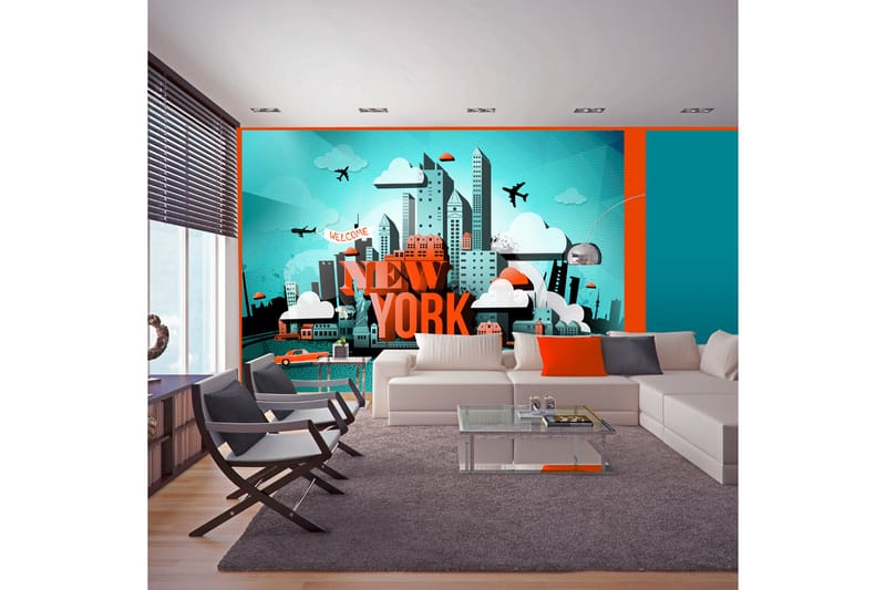 Fototapet Welcome New York 300x210 - Artgeist sp. z o. o. - Inredning - Väggdekor - Tapet & tapettillbehör - Fototapet