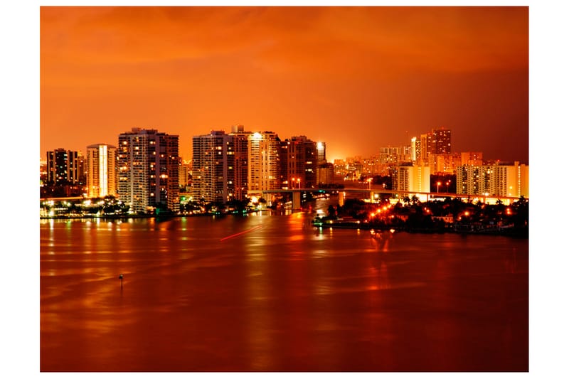 Fototapet Welcome To Miami 350x270 - Artgeist sp. z o. o. - Inredning - Väggdekor - Tapet & tapettillbehör - Fototapet