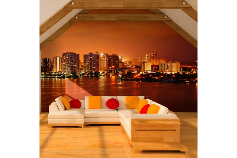 Fototapet Welcome To Miami 350x270 - Artgeist sp. z o. o. - Inredning - Väggdekor - Tapet & tapettillbehör - Fototapet