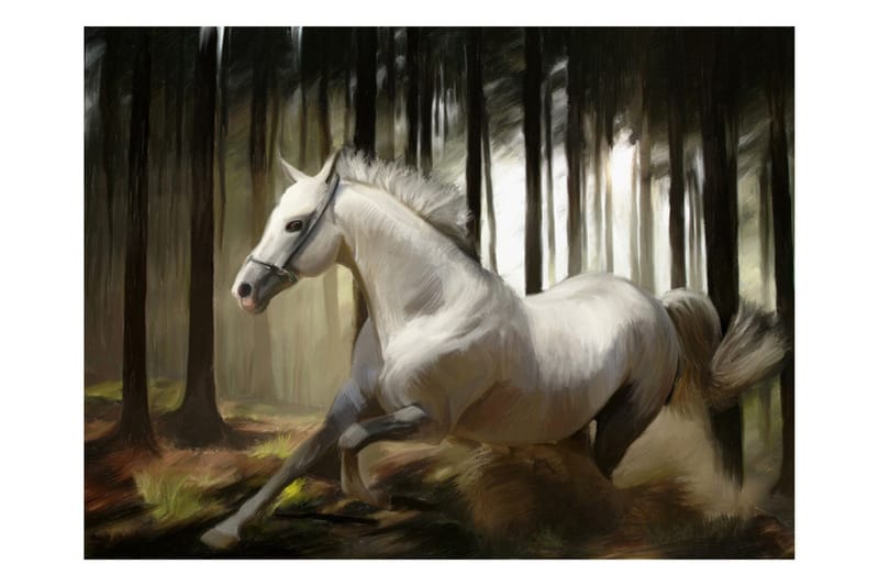 Fototapet White Chase 300x231 - Artgeist sp. z o. o. - Inredning - Väggdekor - Tapet & tapettillbehör - Fototapet