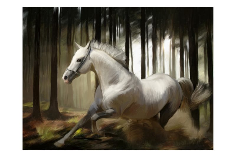 Fototapet White Chase 300x231 - Artgeist sp. z o. o. - Inredning - Väggdekor - Tapet & tapettillbehör - Fototapet