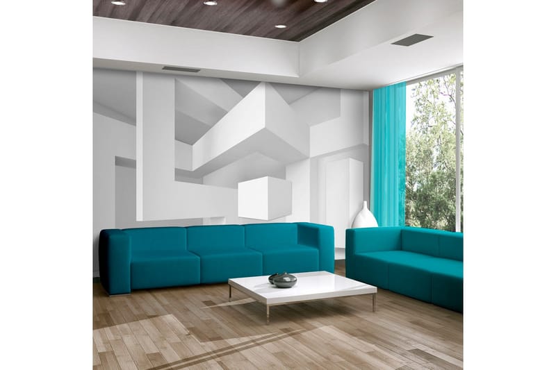 Fototapet White Geometry 100x70, Artgeist sp. z o. o.