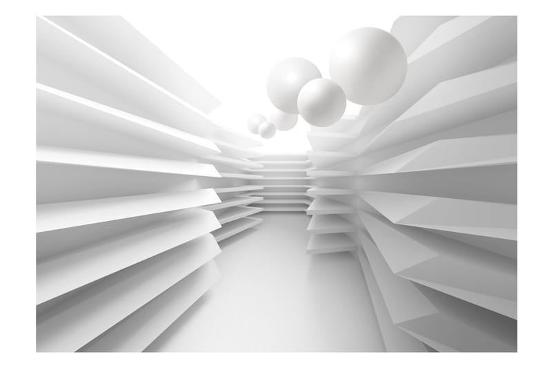 Fototapet White Maze 150x105 - Artgeist sp. z o. o. - Inredning - Väggdekor - Tapet & tapettillbehör - Fototapet