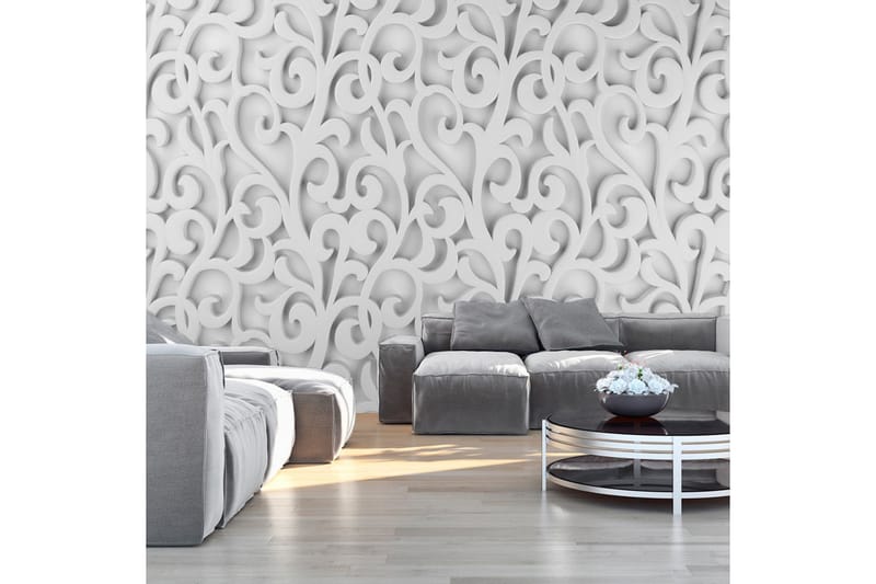 Fototapet White Ornament 300x210, Artgeist sp. z o. o.