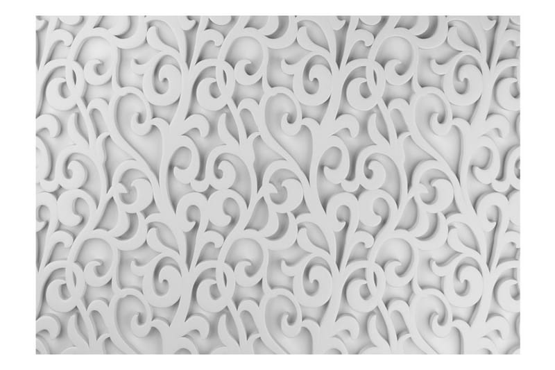 Fototapet White Ornament 400x280 - Artgeist sp. z o. o. - Inredning - Väggdekor - Tapet & tapettillbehör - Fototapet