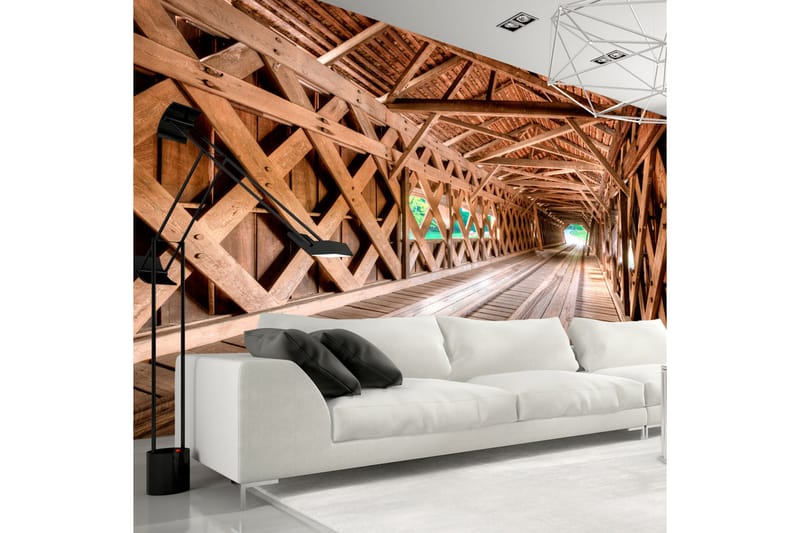 Fototapet Wooden Bridge 350x245 - Artgeist sp. z o. o. - Inredning - Väggdekor - Tapet & tapettillbehör - Fototapet