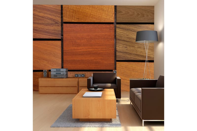 Fototapet Wooden Cubes 150x105 - Artgeist sp. z o. o. - Inredning - Väggdekor - Tapet & tapettillbehör - Fototapet