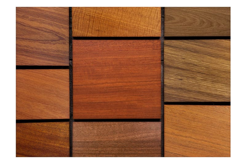 Fototapet Wooden Cubes 300x210 - Artgeist sp. z o. o. - Inredning - Väggdekor - Tapet & tapettillbehör - Fototapet