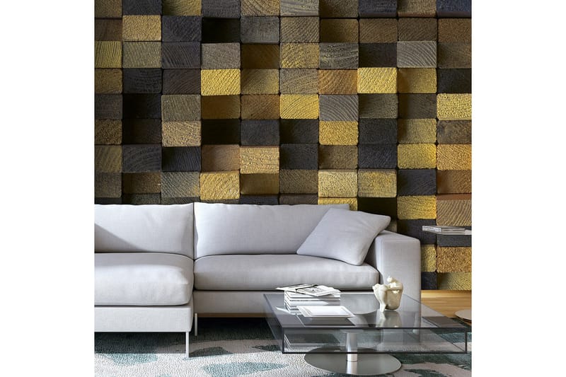 Fototapet Wooden Cubes 350x245, Artgeist sp. z o. o.