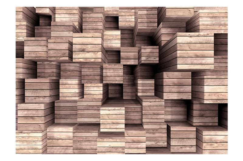 Fototapet Wooden Finesse 350x245 - Artgeist sp. z o. o. - Inredning - Väggdekor - Tapet & tapettillbehör - Fototapet
