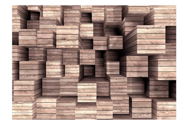 Fototapet Wooden Finesse 400x280 - Artgeist sp. z o. o. - Inredning - Väggdekor - Tapet & tapettillbehör - Fototapet