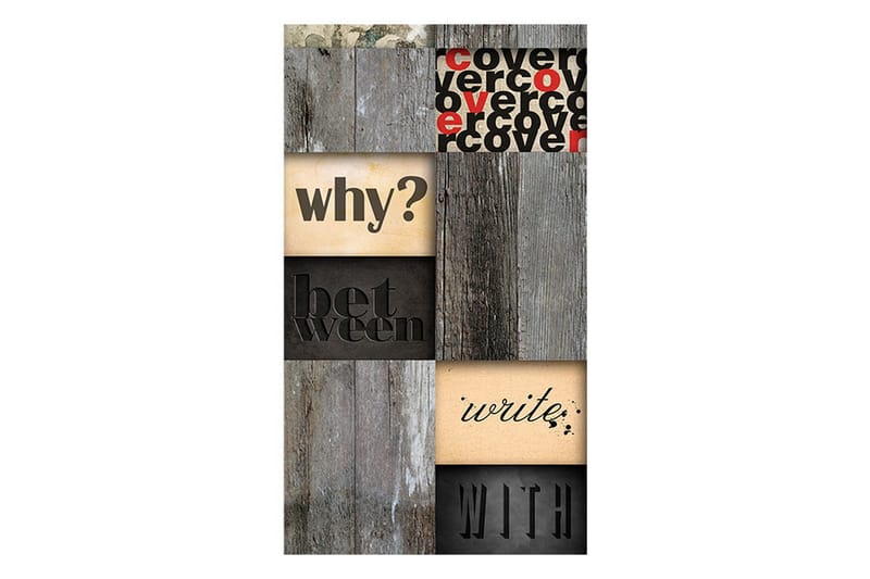 Fototapet Wooden Inscription 50x1000 - Artgeist sp. z o. o. - Inredning - Väggdekor - Tapet & tapettillbehör - Fototapet