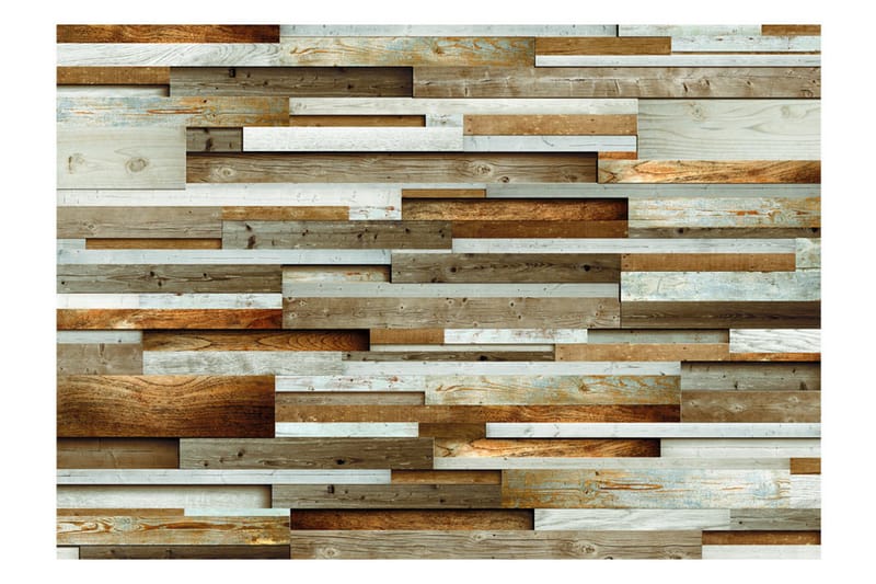 Fototapet Wooden Order 350x245 - Artgeist sp. z o. o. - Inredning - Väggdekor - Tapet & tapettillbehör - Fototapet