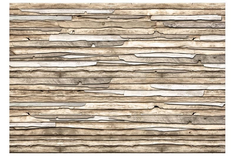 Fototapet Wooden Puzzle 300x210 - Artgeist sp. z o. o. - Inredning - Väggdekor - Tapet & tapettillbehör - Fototapet