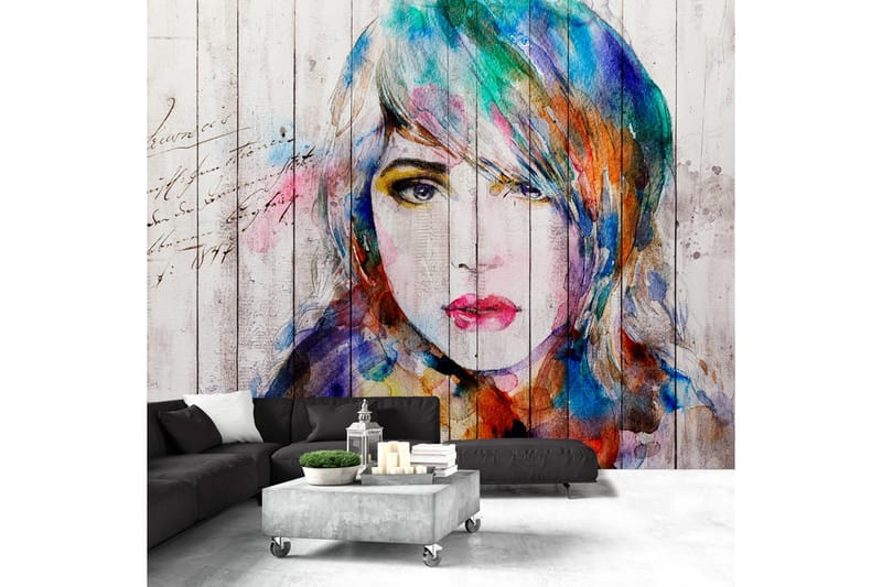 Fototapet Wooden Portrait 400x280, Artgeist sp. z o. o.