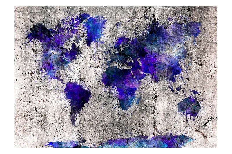 Fototapet World Map Ink Blots 400x280, Artgeist sp. z o. o.