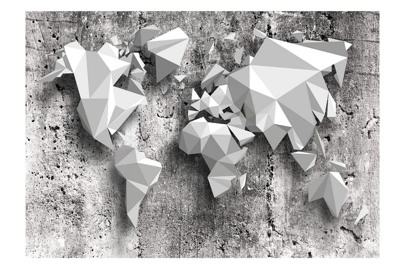 Fototapet World Map Origami 100x70 - Artgeist sp. z o. o. - Inredning - Väggdekor - Tapet & tapettillbehör - Fototapet