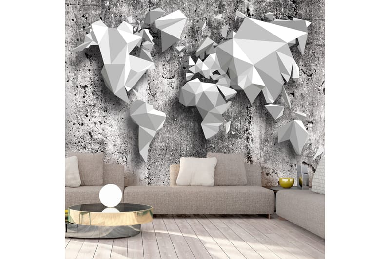Fototapet World Map Origami 150x105 - Artgeist sp. z o. o. - Inredning - Väggdekor - Tapet & tapettillbehör - Fototapet