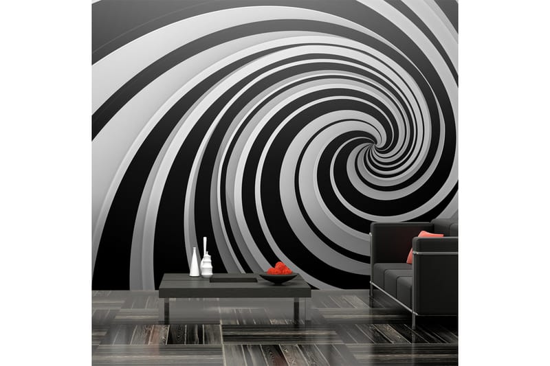 Fototapet XXL Black And White Swirl 550x270 - Artgeist sp. z o. o. - Inredning - Väggdekor - Tapet & tapettillbehör - Fototapet