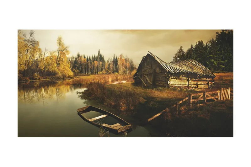 Fototapet XXL Desolate Hut 550x270 - Artgeist sp. z o. o. - Inredning - Väggdekor - Tapet & tapettillbehör - Fototapet