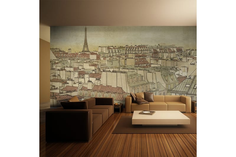 Fototapet XXL Good Bye Paris! 550x270 - Artgeist sp. z o. o. - Inredning - Väggdekor - Tapet & tapettillbehör - Fototapet