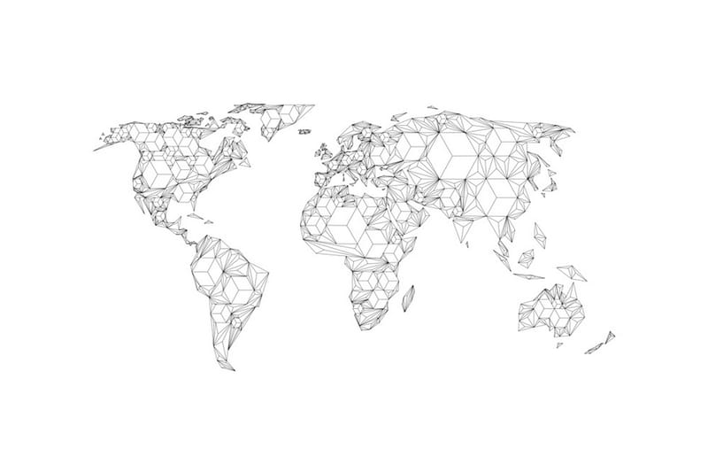 Fototapet XXL Map Of The World White Solids 550x270 - Artgeist sp. z o. o. - Inredning - Väggdekor - Tapet & tapettillbehör - Fototapet