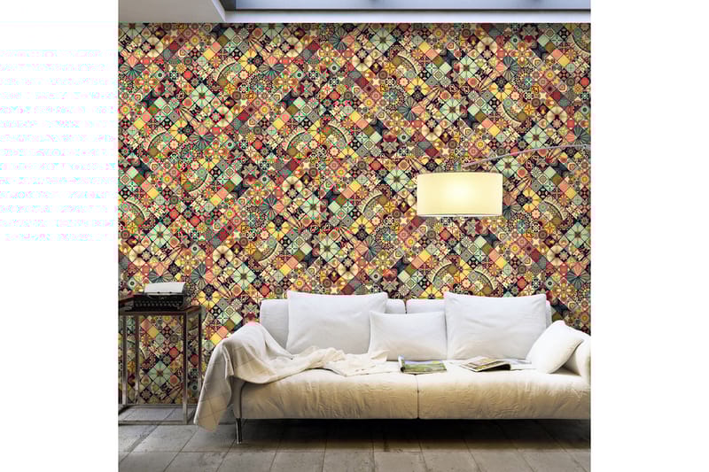 Fototapet XXL Rainbow Mosaic 500x280 - Artgeist sp. z o. o. - Inredning - Väggdekor - Tapet & tapettillbehör - Fototapet