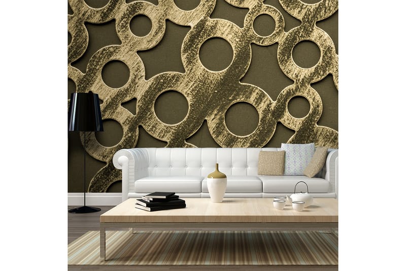 Fototapet XXL Ringar Gjorda Av Gamla Brons 550x270 - Artgeist sp. z o. o. - Inredning - Väggdekor - Tapet & tapettillbehör - Fototapet